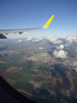 機内から見たリスボン